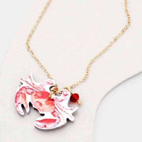 Ankle Bracelet Watercolor Wood Crab Anklet - Picture 3 of 5